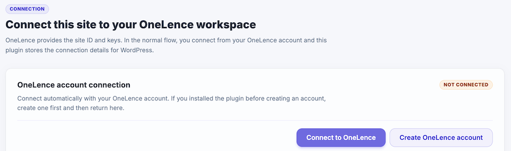 Connect tab