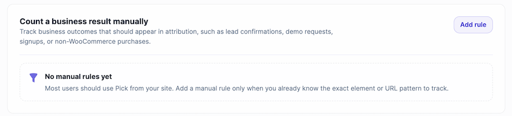 Placeholder screenshot of the manual conversion rules section