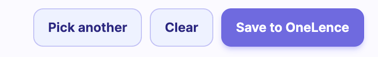 Placeholder screenshot of picker action buttons