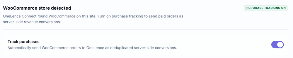 Placeholder screenshot of the WooCommerce detected state
