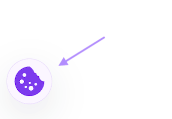 Floating cookie icon by default