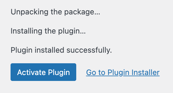 Activate new plugin in WP