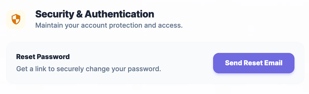 Change account password
