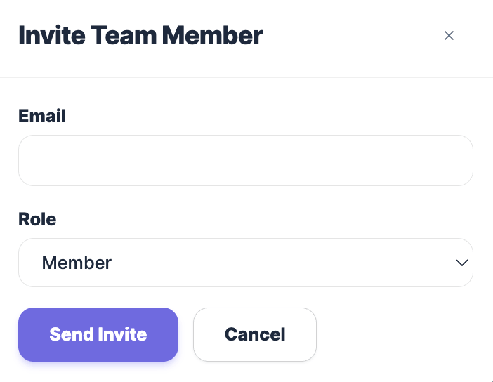 Invite team member to workspace