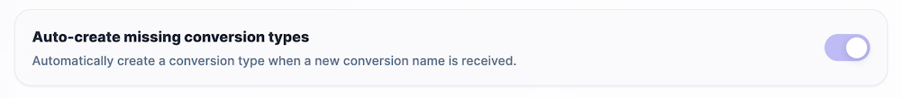 Auto-Create Missing Conversion Types