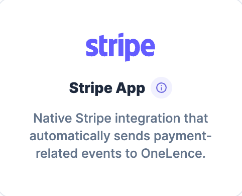 Choose Stripe to connect to OneLence
