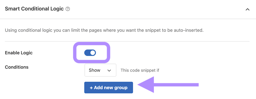 Toggle on condition